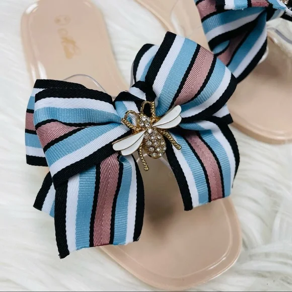 Nude jelly bee bow sandal - Picture 6 of 8